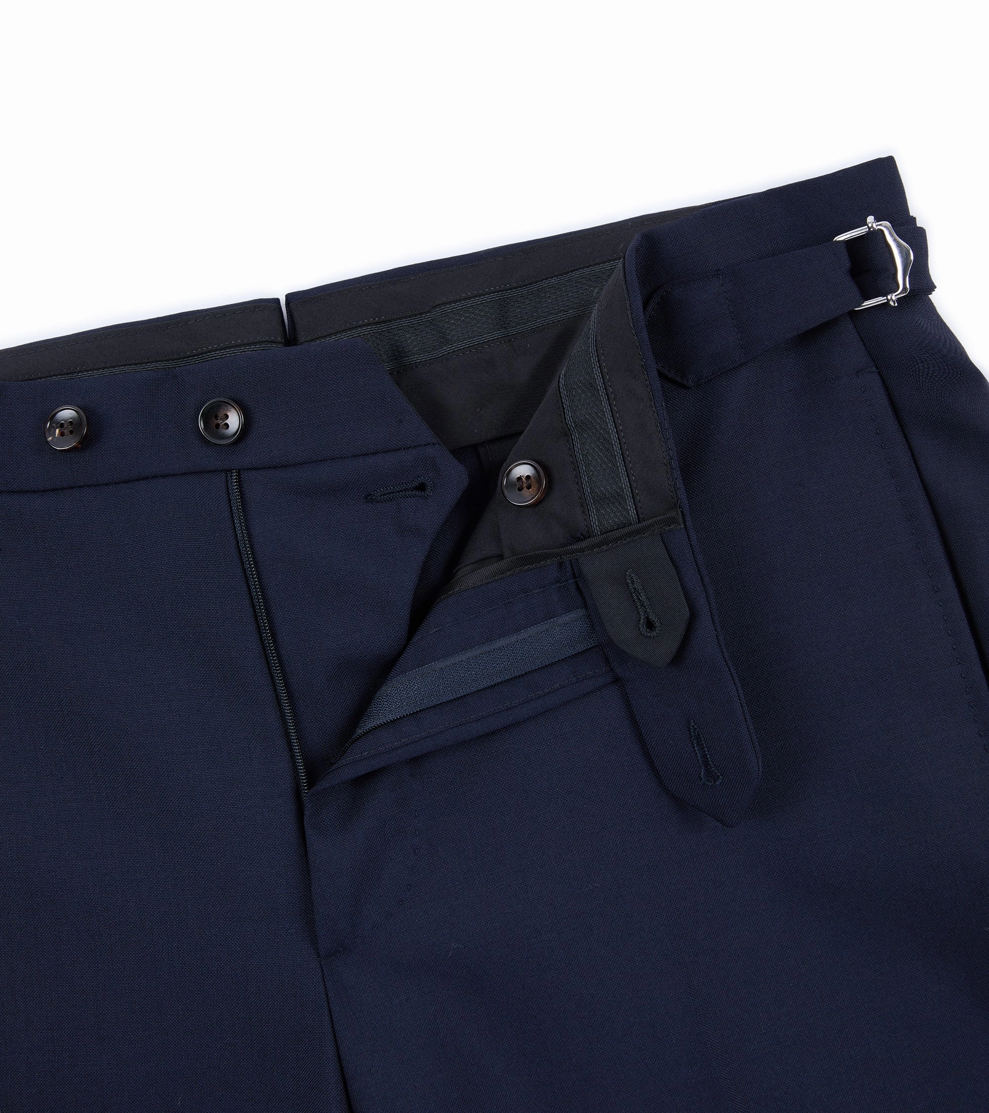 Trunk Walbrook Wool Fresco Suit Trousers: Navy Soft Performance Trail Ready