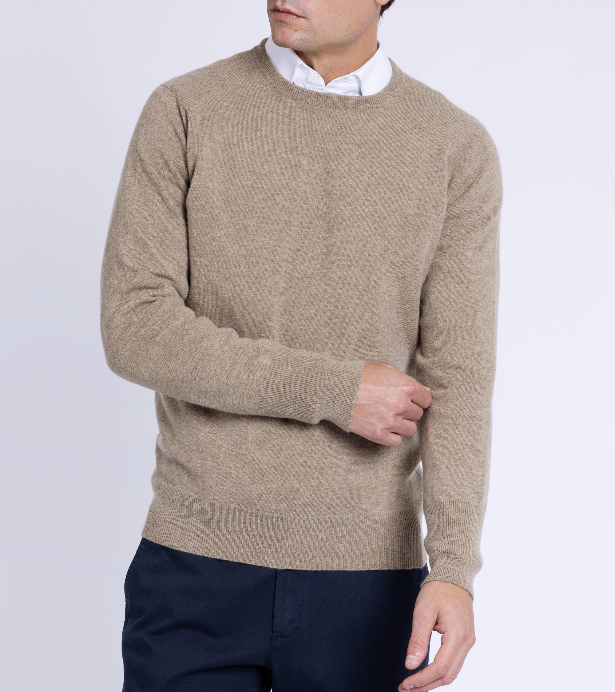 Cold Daywear Trunk Walden Geelong Crew Neck Sweater: Natural
