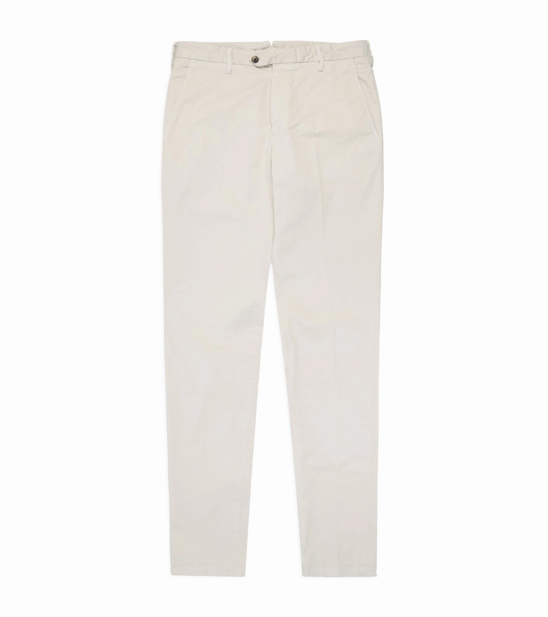 UltraSoftLining Side Pockets Trunk Welbeck Flat Front Cotton Trousers: Bone