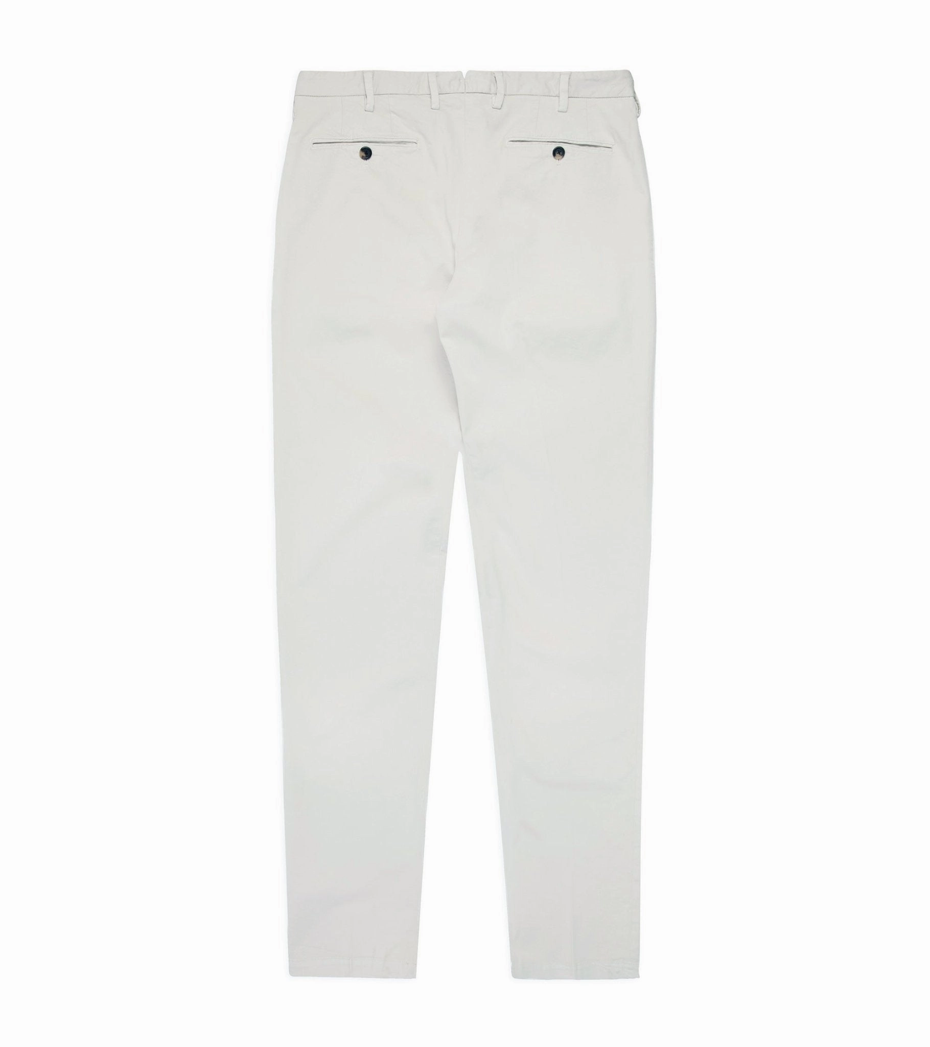 SoftCottonBlend Trunk Welbeck Flat Front Cotton Trousers: Bone