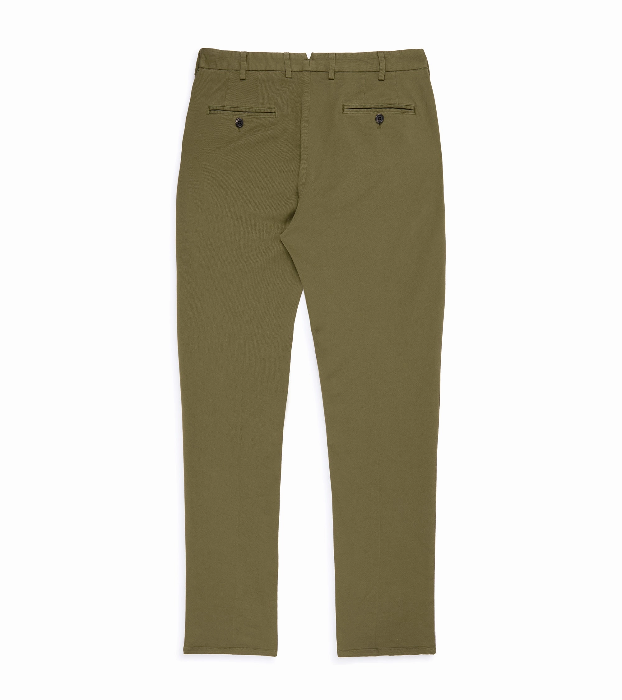 Trunk Welbeck Flat Front Cotton Trousers: Moss Green HypoallergenicMaterial