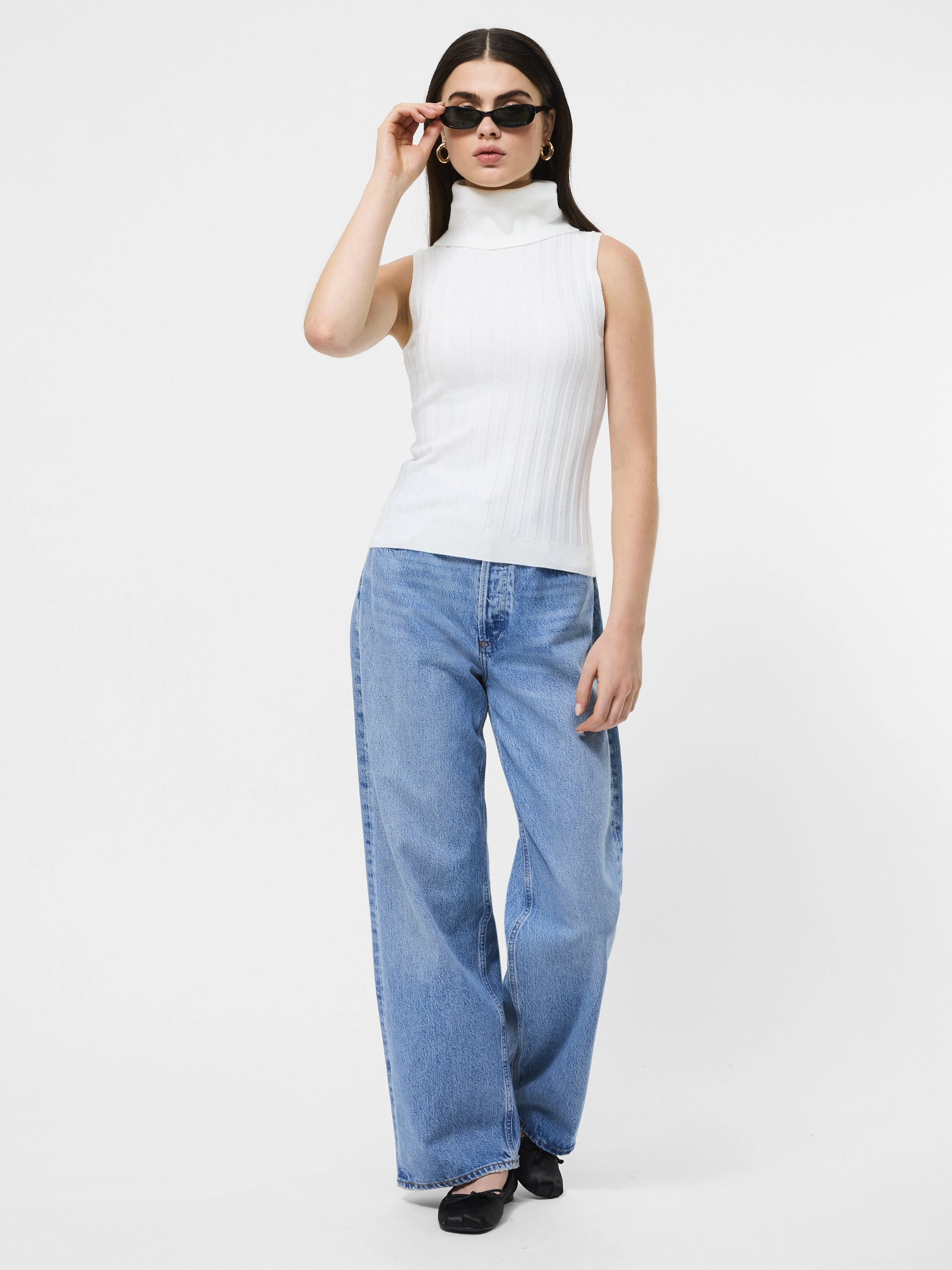 Turtleneck Tank Sweater Base Layer