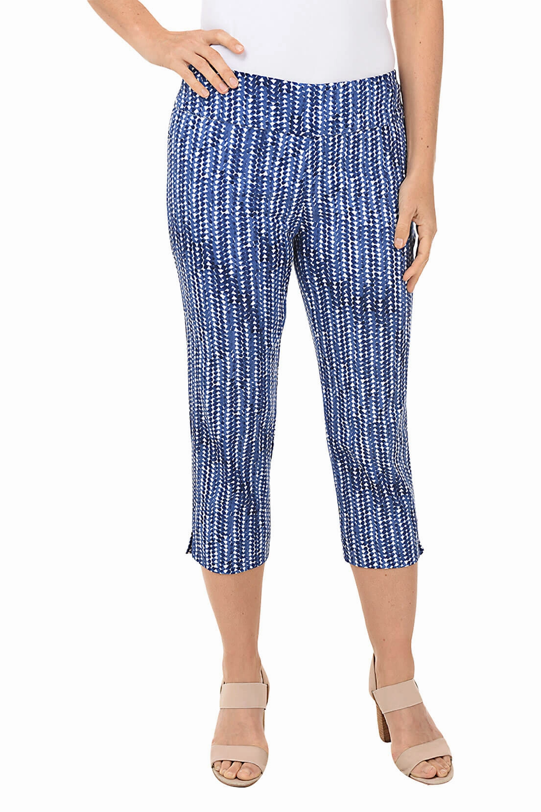 Twilight Sky Pull-On Crop Pant High Waist Stretchable Wear