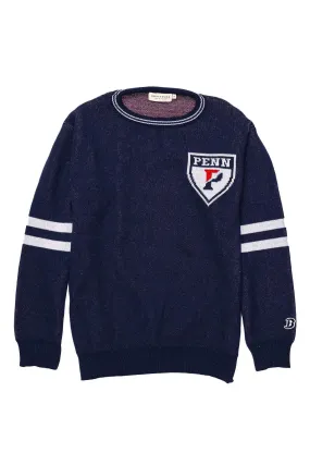 UNIVERSITY OF PENNSYLVANIA UNISEX KNIT CREW Zip Pocket Sparkly details