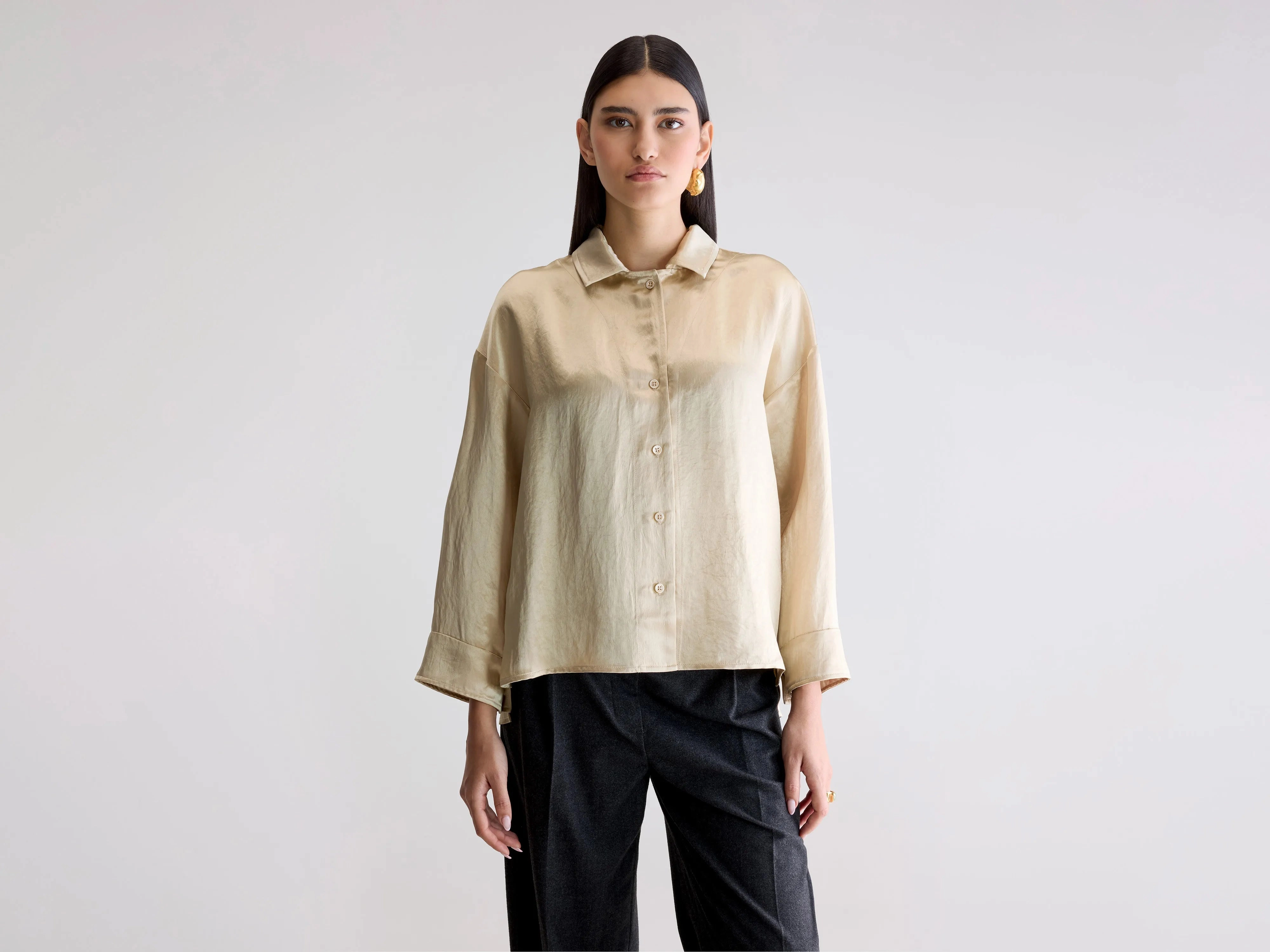 Seattle regular blouse (252 / W / IVORY) Fashion Trend Cozy pieces