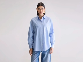 quick-drying Elastic Giorgia poplin shirt (252 / W / SKY)