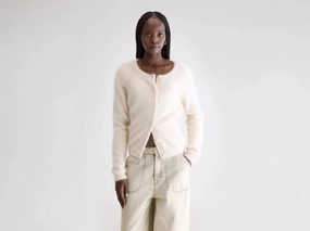 Versatile Warmth Datair angora-blend cardigan (252 / W / PARCHEMIN)