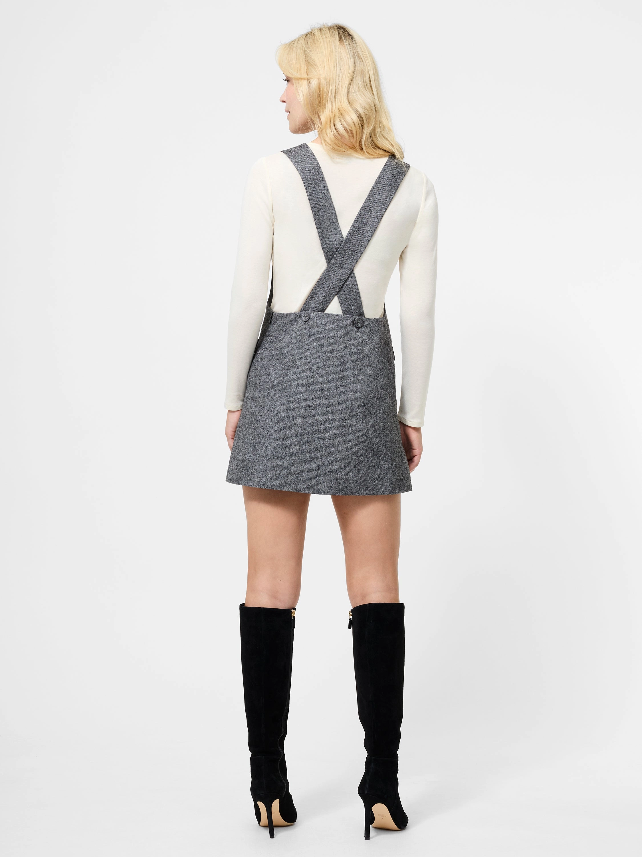 Layer Light Ethically-Made V-Neck Apron Mini Dress