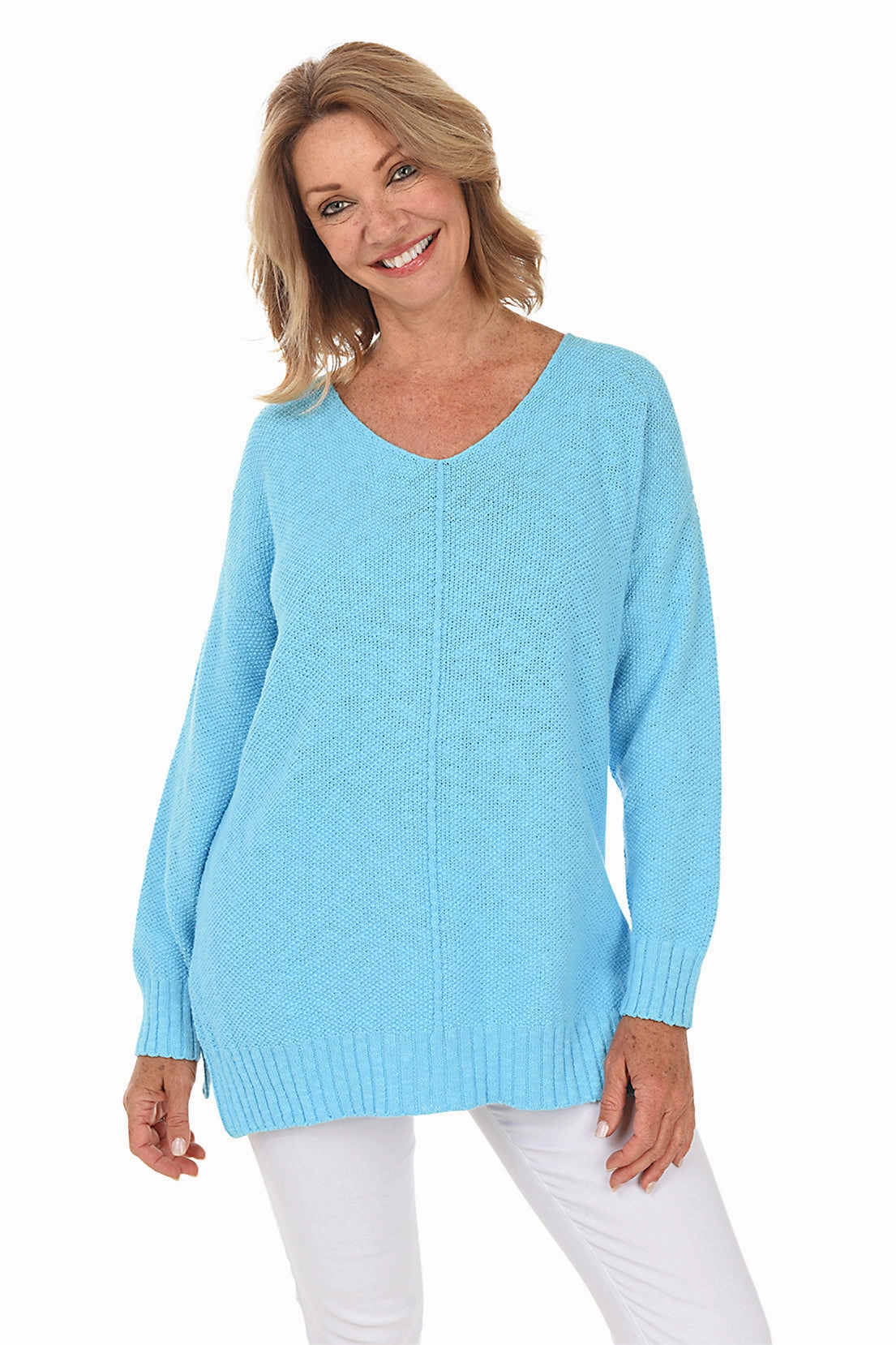 Mood Booster V-Neck Tunic Sweater