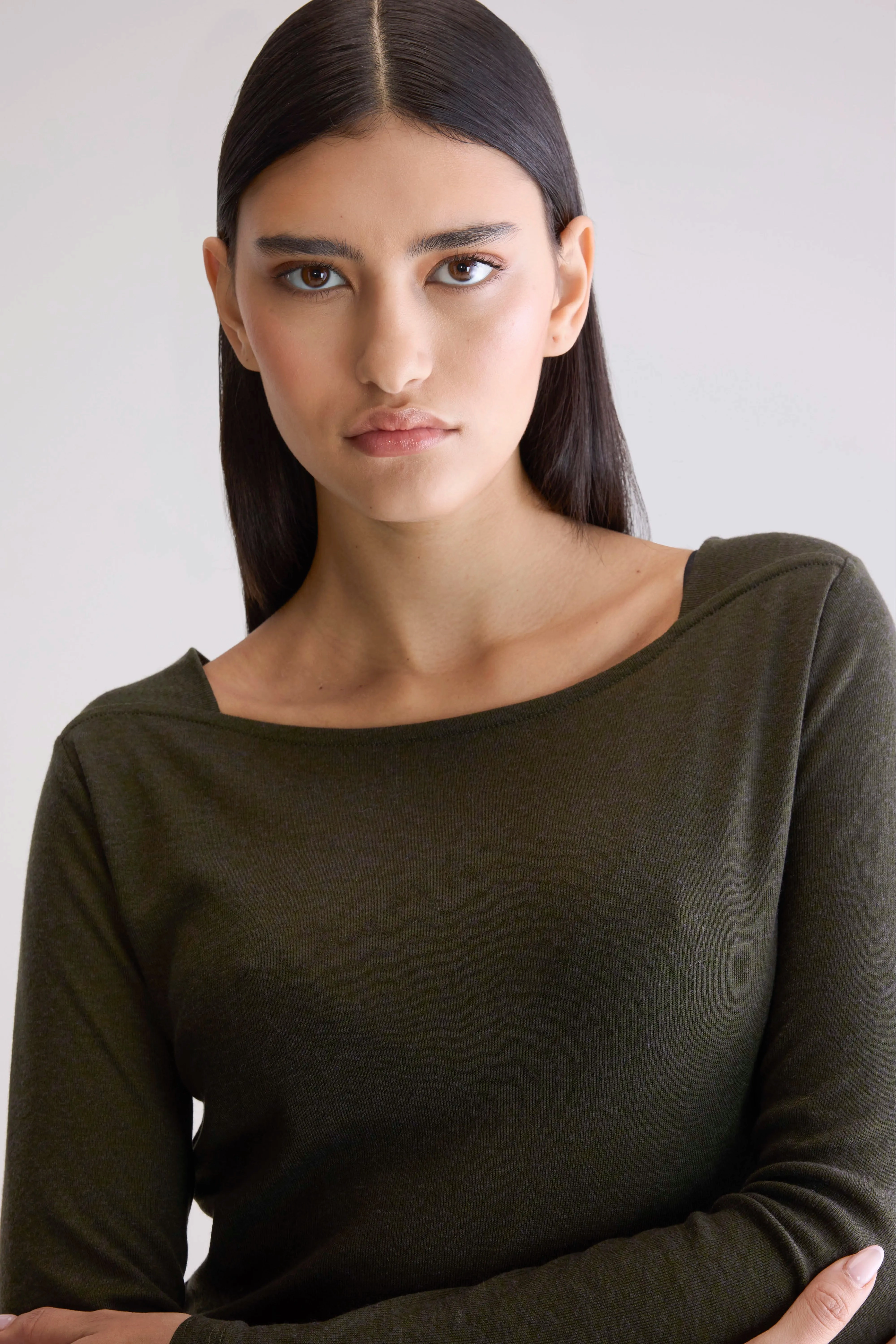 Warm Look Comfy Mood Veras fitted t-shirt (252 / W / FOREST)