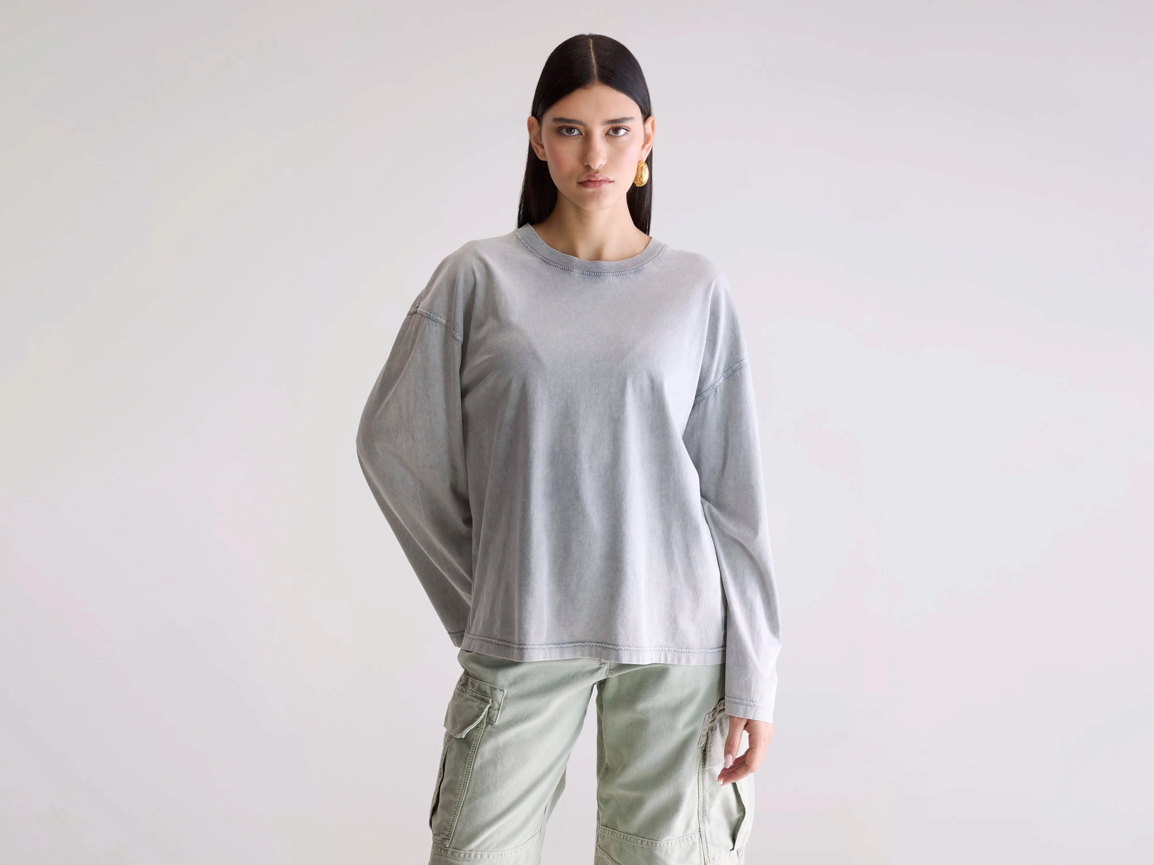 Soft Touch product premium quality Fandy long sleeve t-shirt (252 / W / IRON)