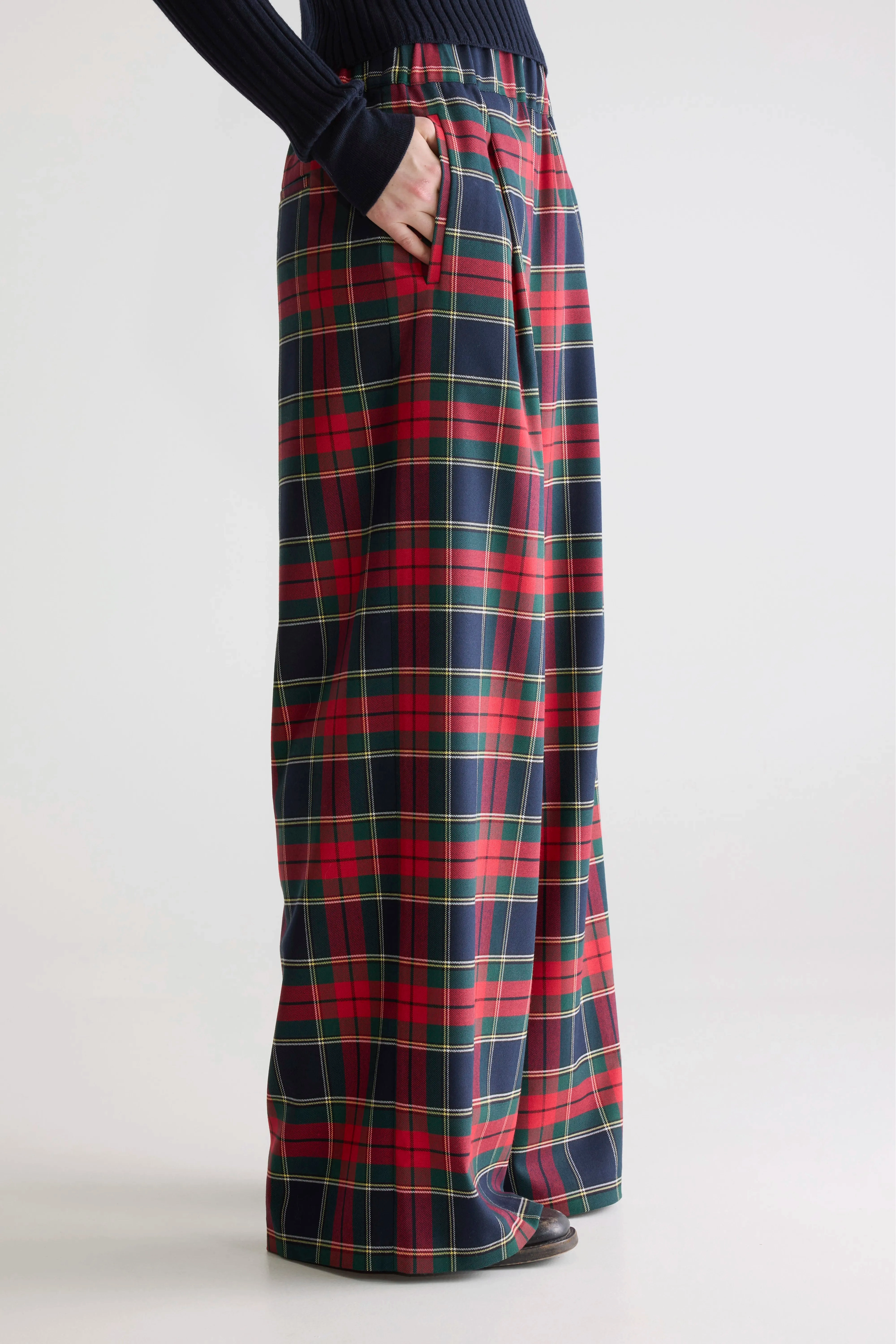 AbrasionResistantPanels Vespa wide trousers (252 / W / CHECK B)