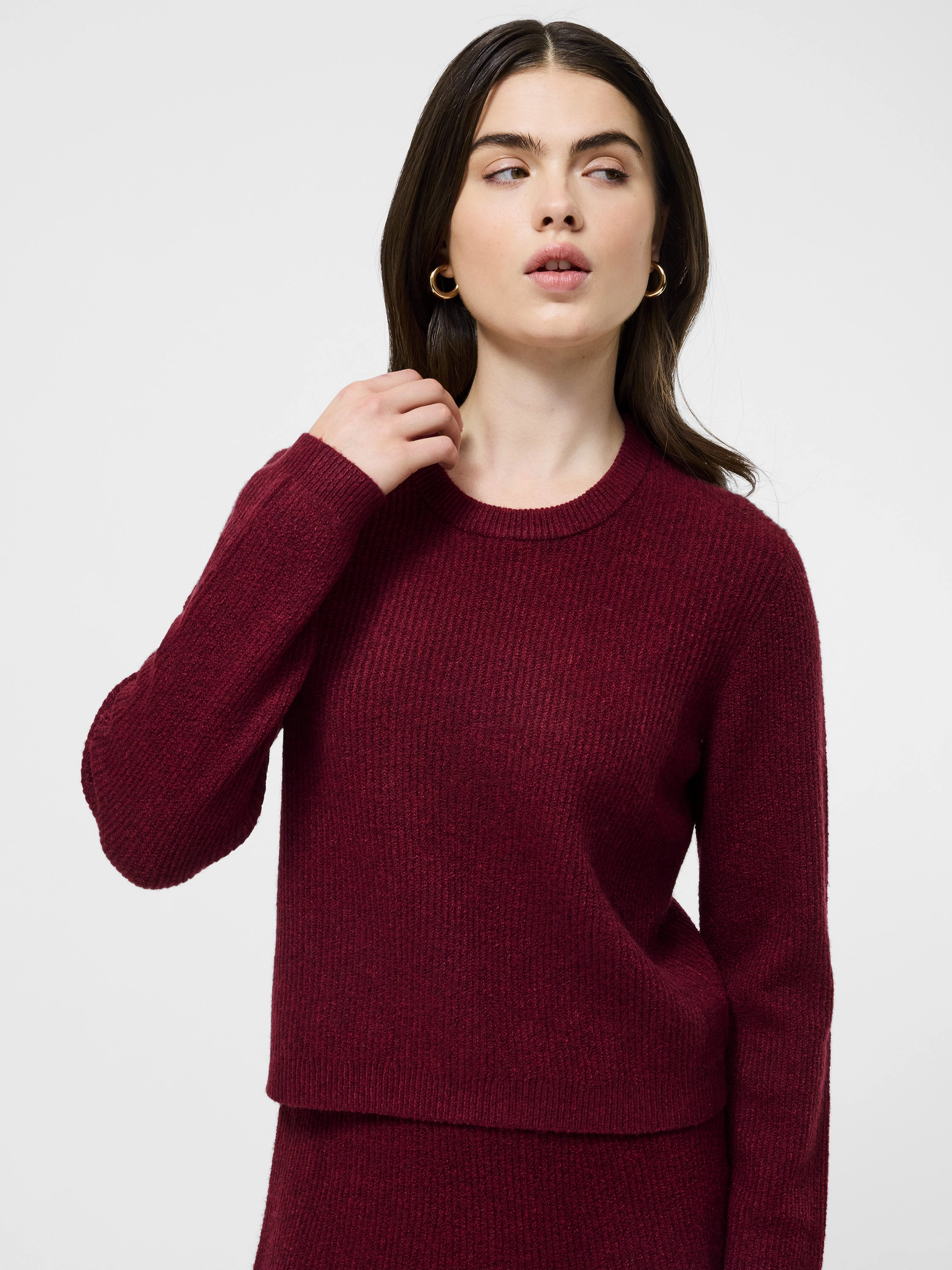 Vhari Knit Classic Sweater Winter Layer Soft Stretch