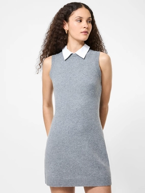 Vhari Knit Collared Mini Dress Vibrant Layer Cozy Layers