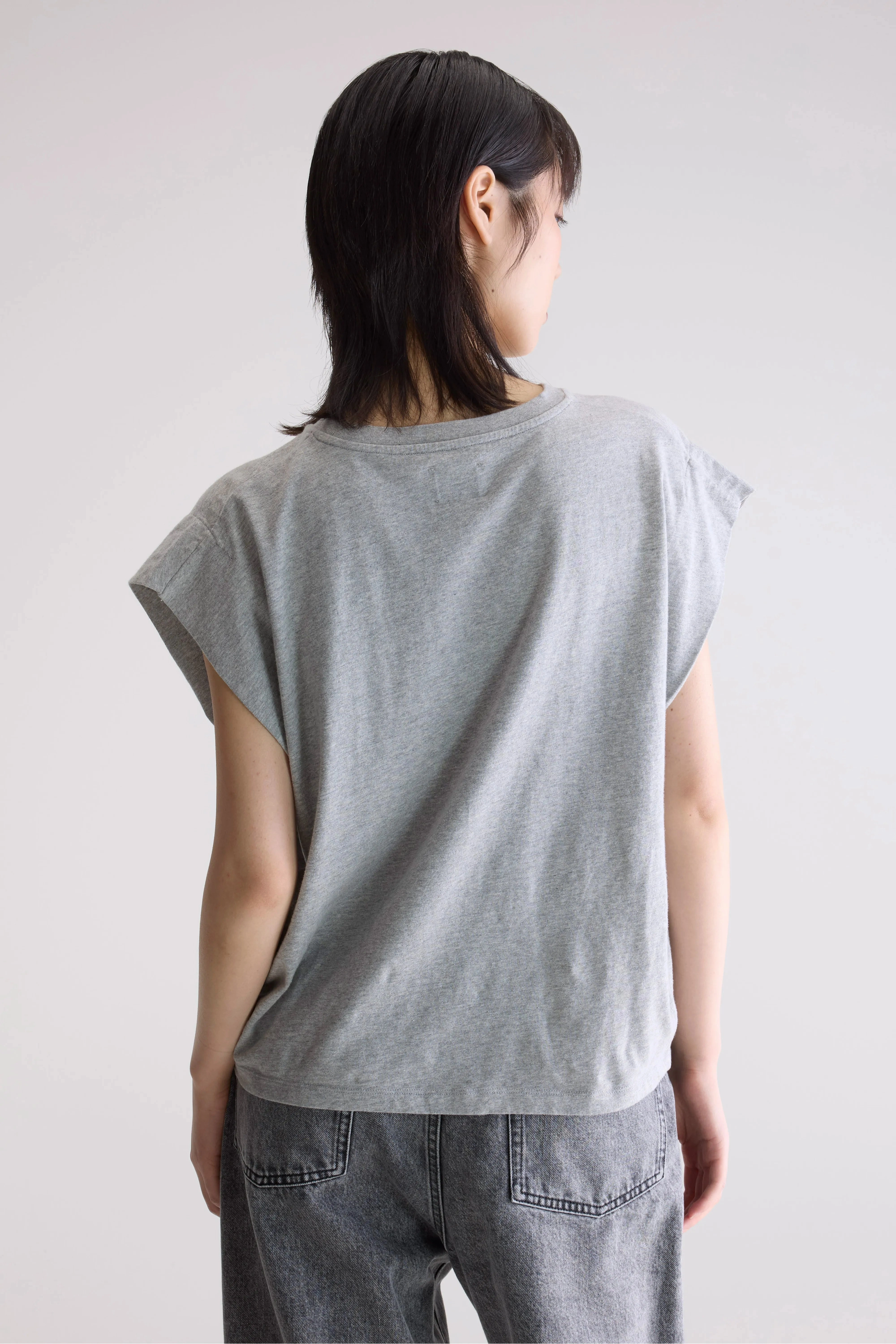Vice crew-neck t-shirt (252 / W / H. GREY) Herringbone Smart Wear