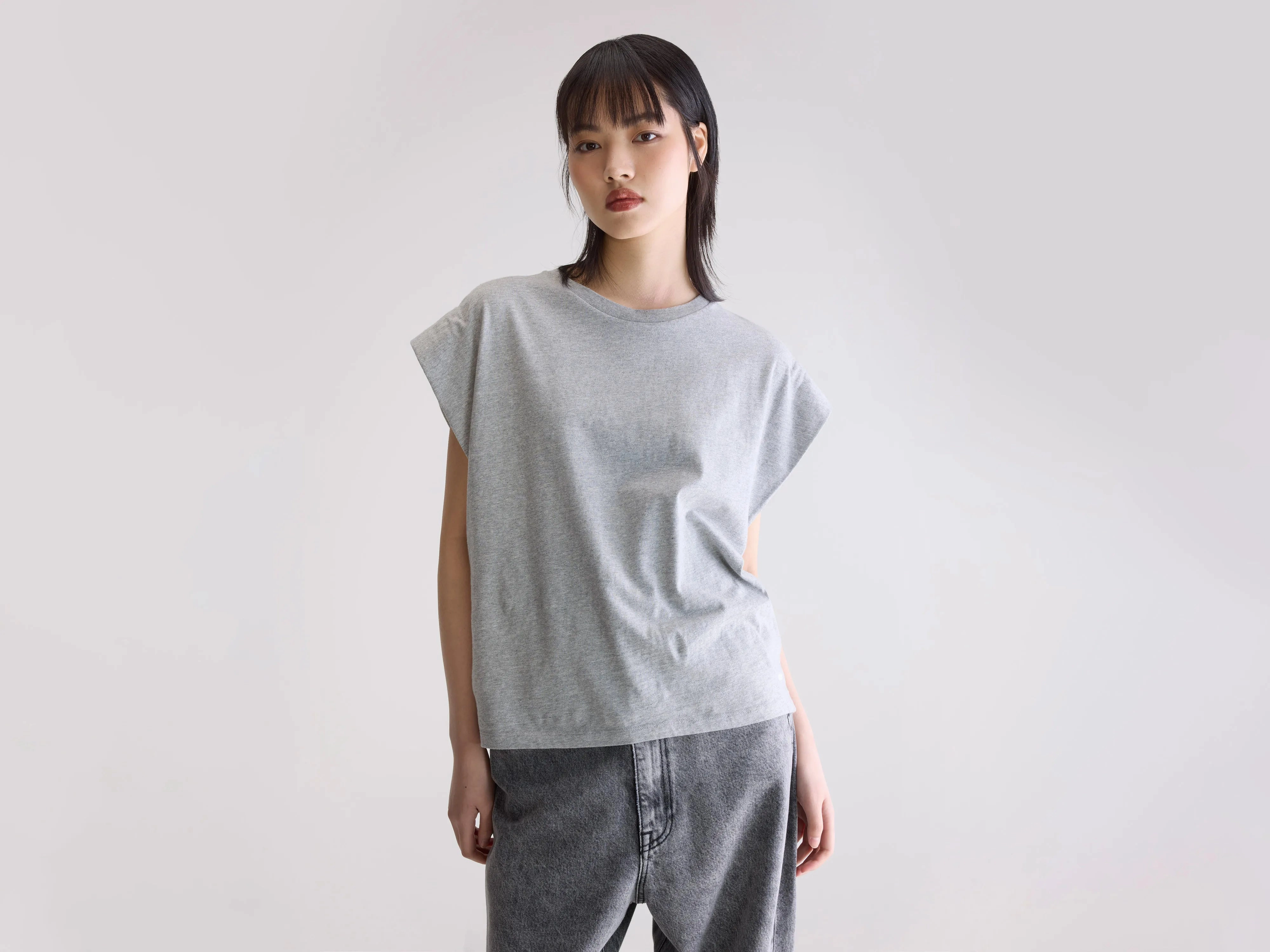 Vice crew-neck t-shirt (252 / W / H. GREY) Lightweight Design