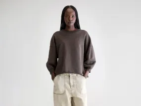 Vicske crewneck sweatshirt (252 / W / DARK ROAST) Concert wear Breathable Comfort