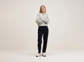 Villa pleated trousers (242 / W / STRIPE A) Quick Comfort Timeless Appeal