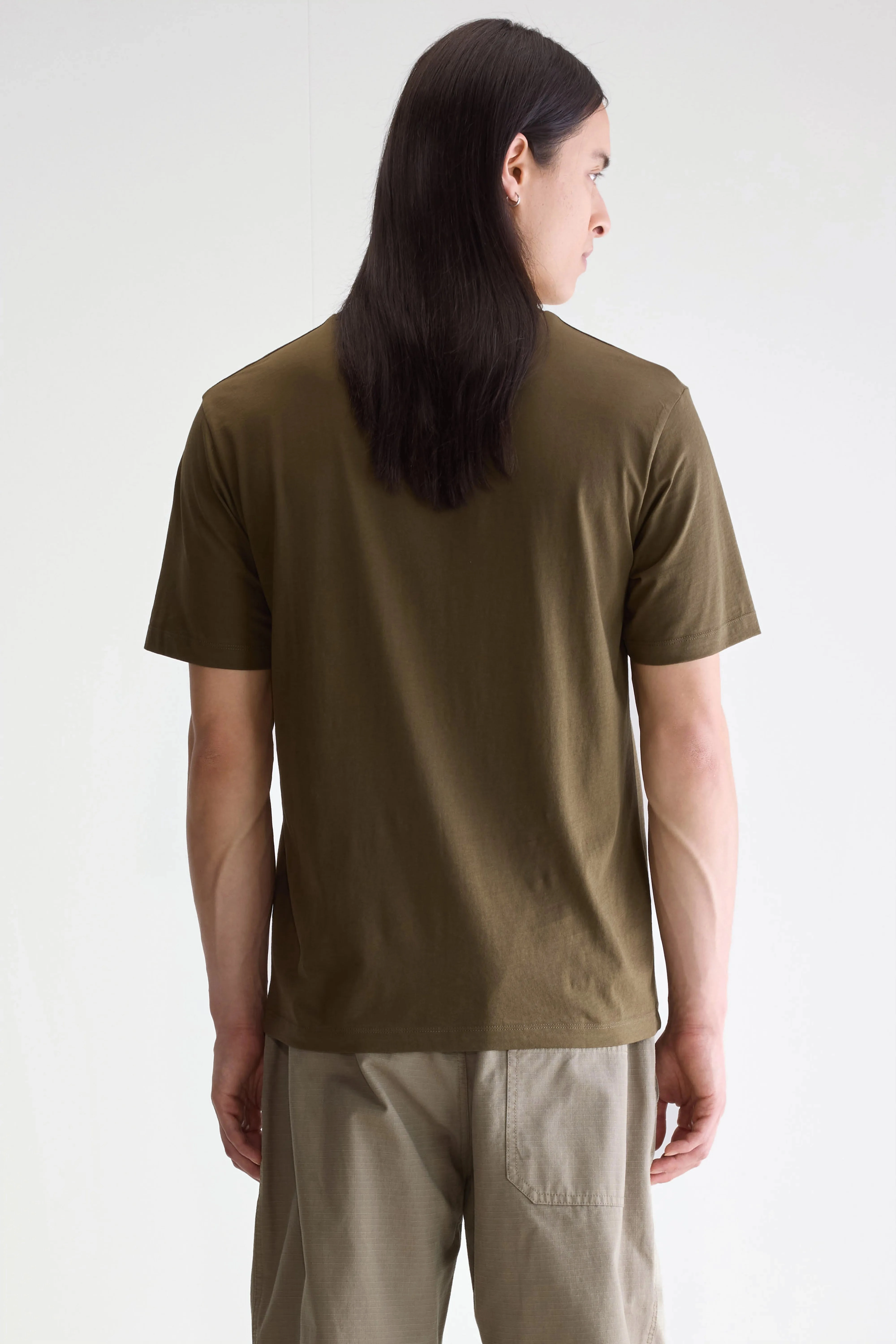 Vinx short-sleeve t-shirt (252 / M / OLIVE) Easy Style Multi Ply Collar