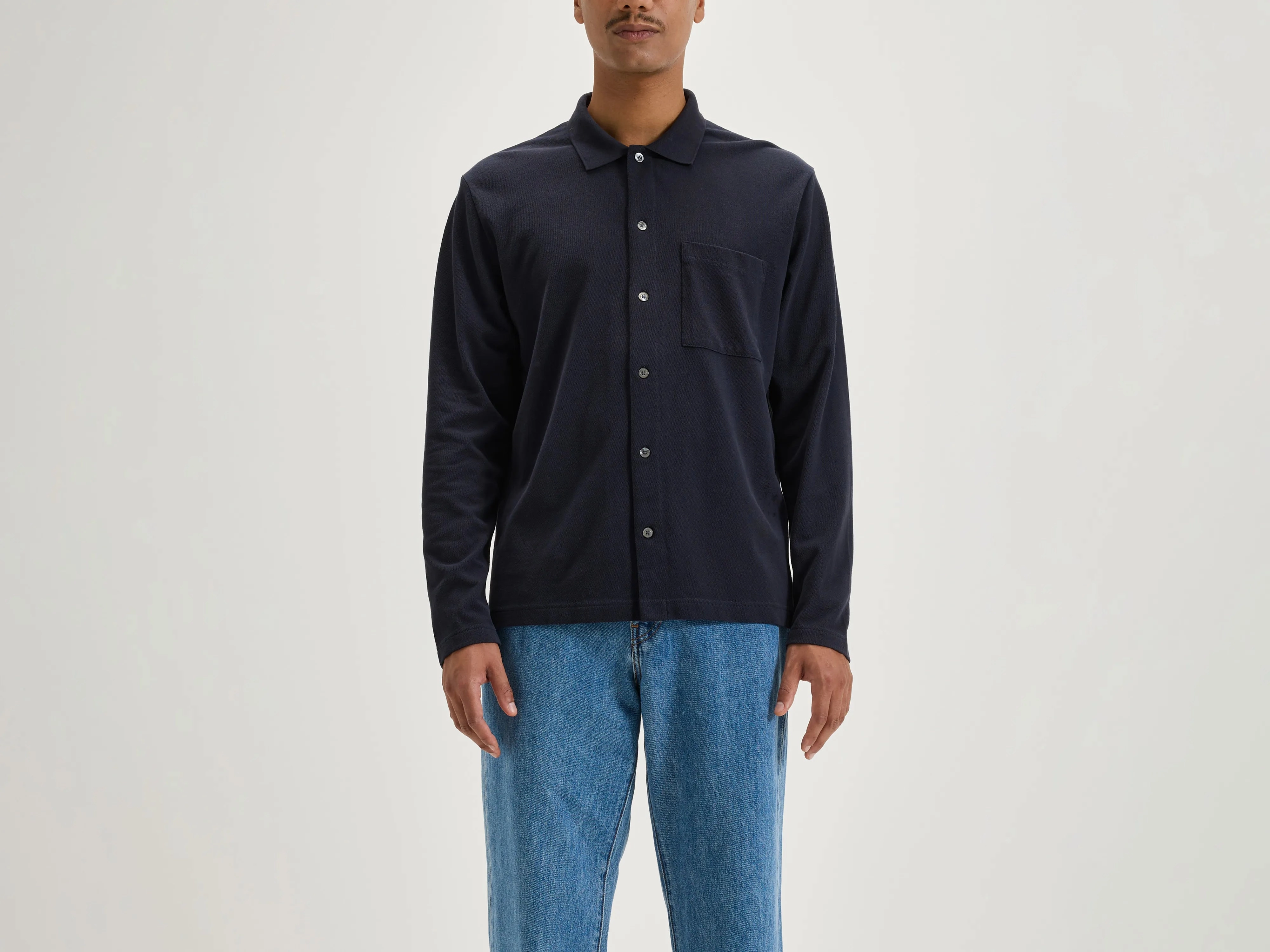 Short Sleeve LowMaintenance Fabric Vision polo (242 / M / NAVY)