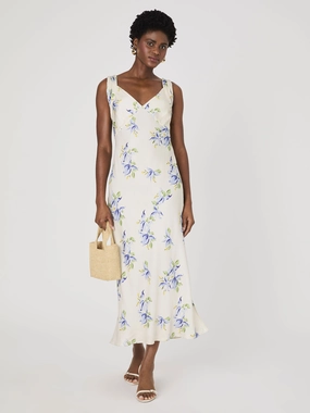 Vivian Ennis Satin Midaxi Dress Urban Feel