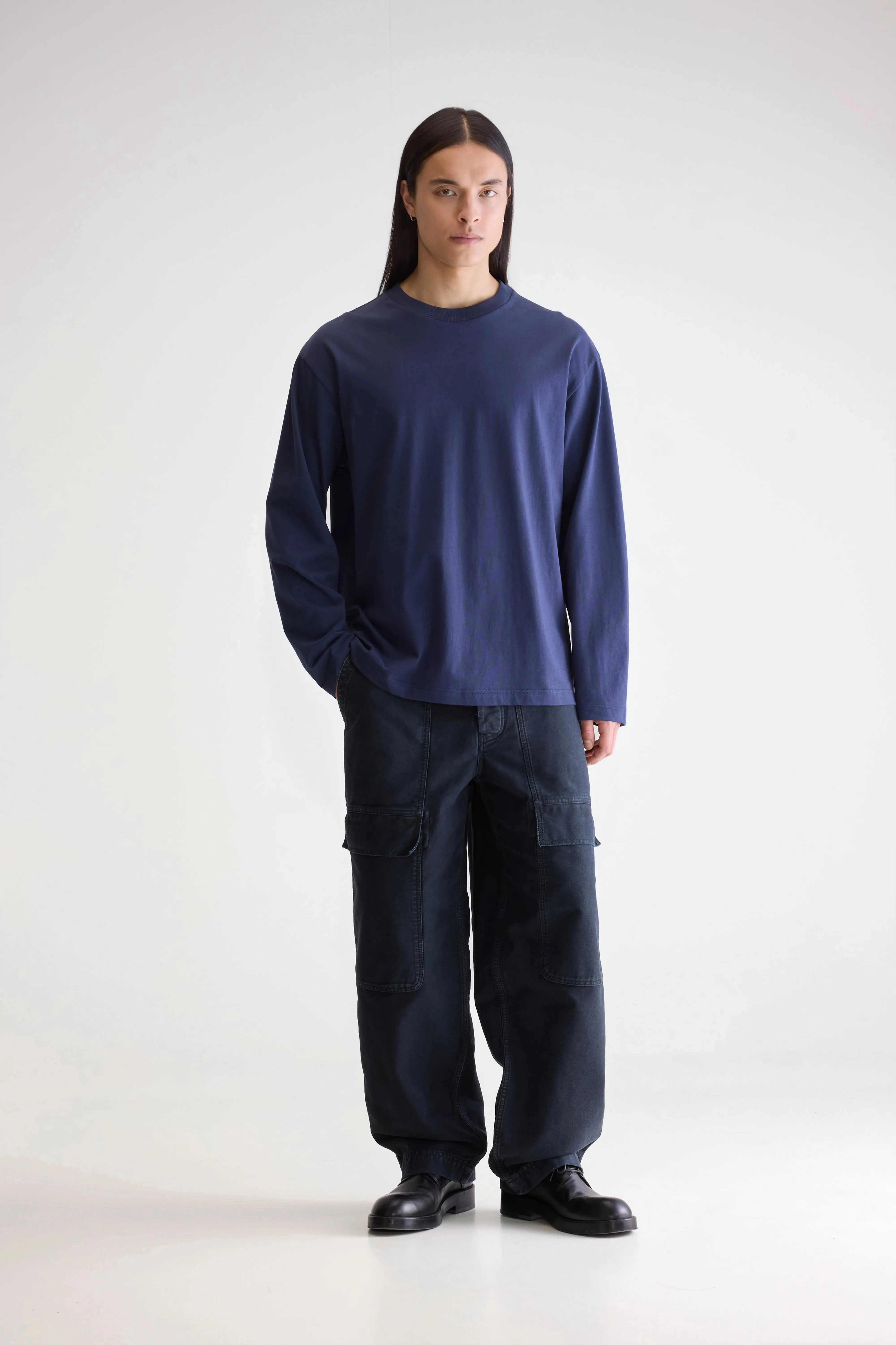 Vlugi long-sleeve t-shirt (252 / M / BLUES) Sporty Fashion Hygroscopic Threads