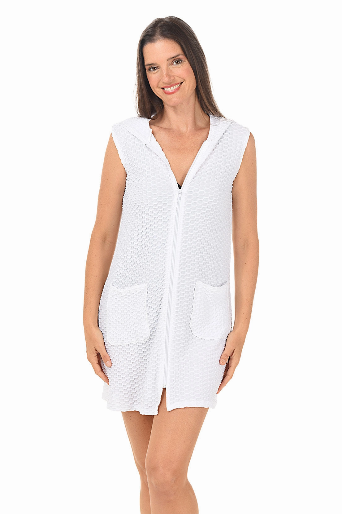 Unisex Design athletic style Waffle Knit Sleeveless Cover-Up
