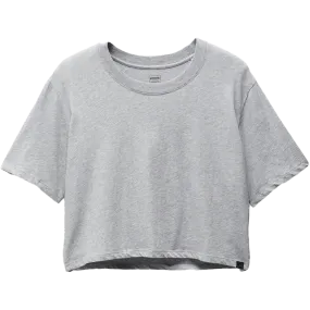 Women's Everyday Crop Tee Layered Wear Sublimation Printed Collar