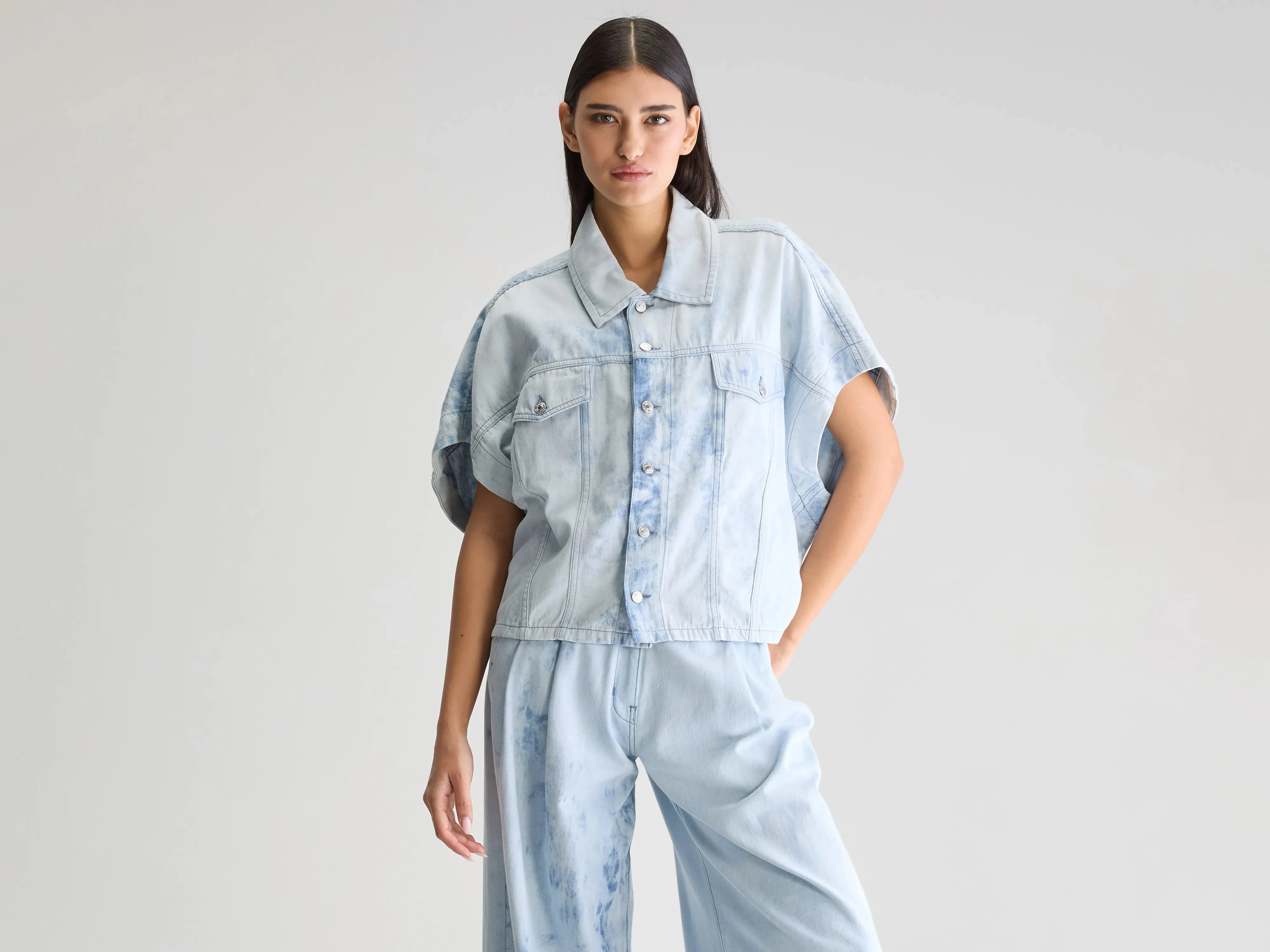 Street Cool Payton sleeveless overshirt (251 / W / SHADED BLUE)