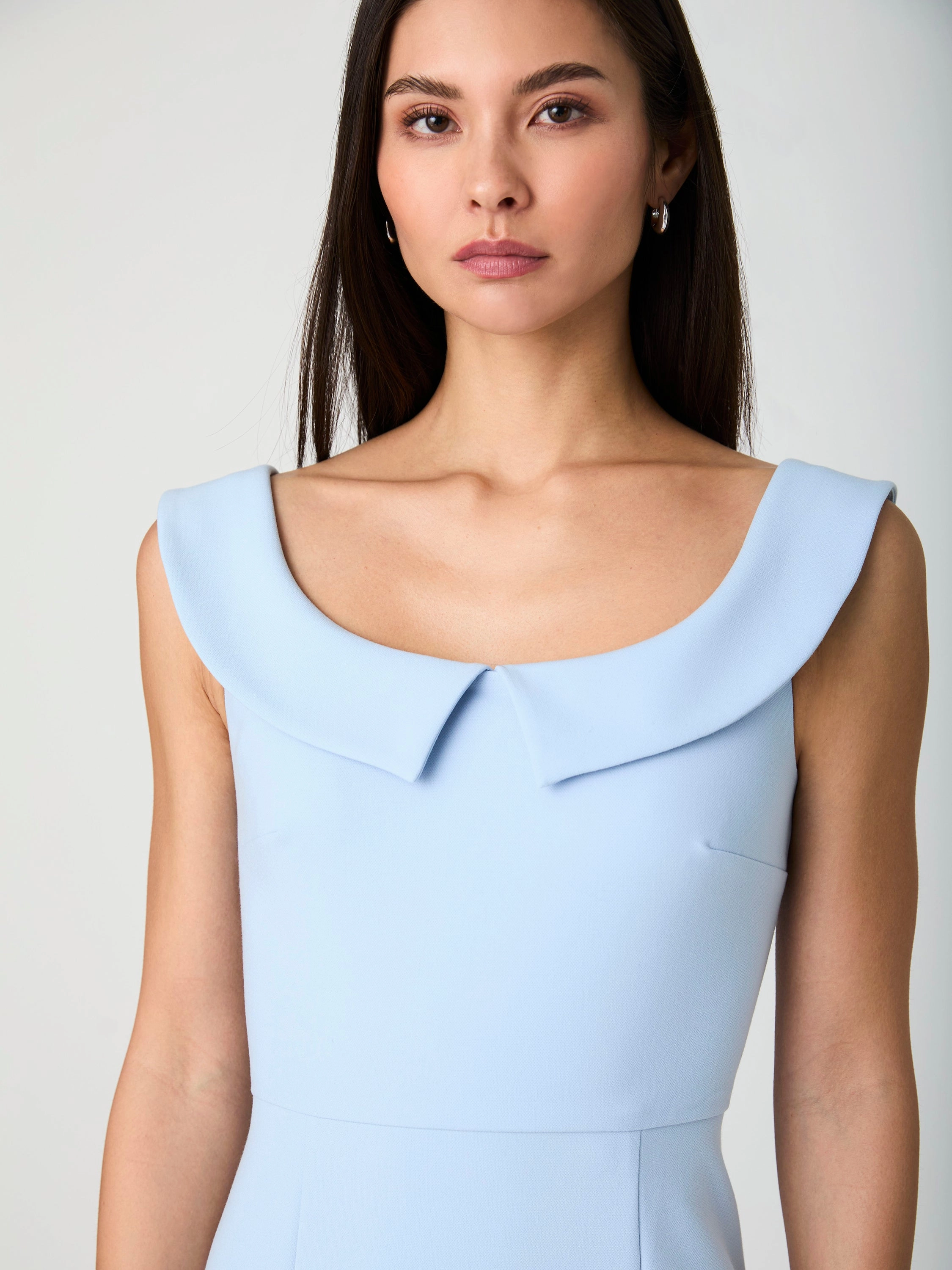 Baby-Shower Whisper Collar Mini Dress