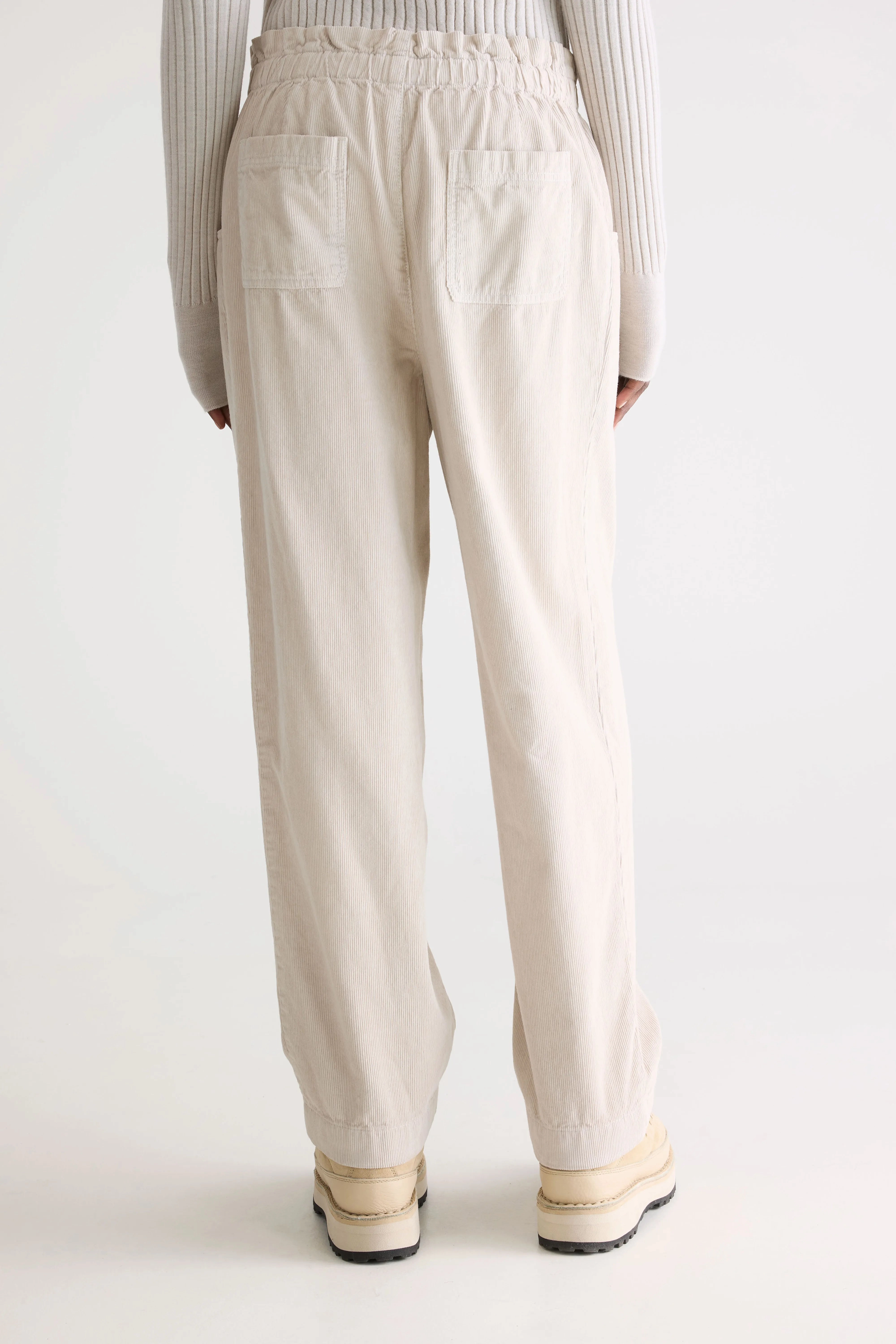 OrganicCottonBlend Casual Fit Winona paperbag trousers (252 / W / STONE)