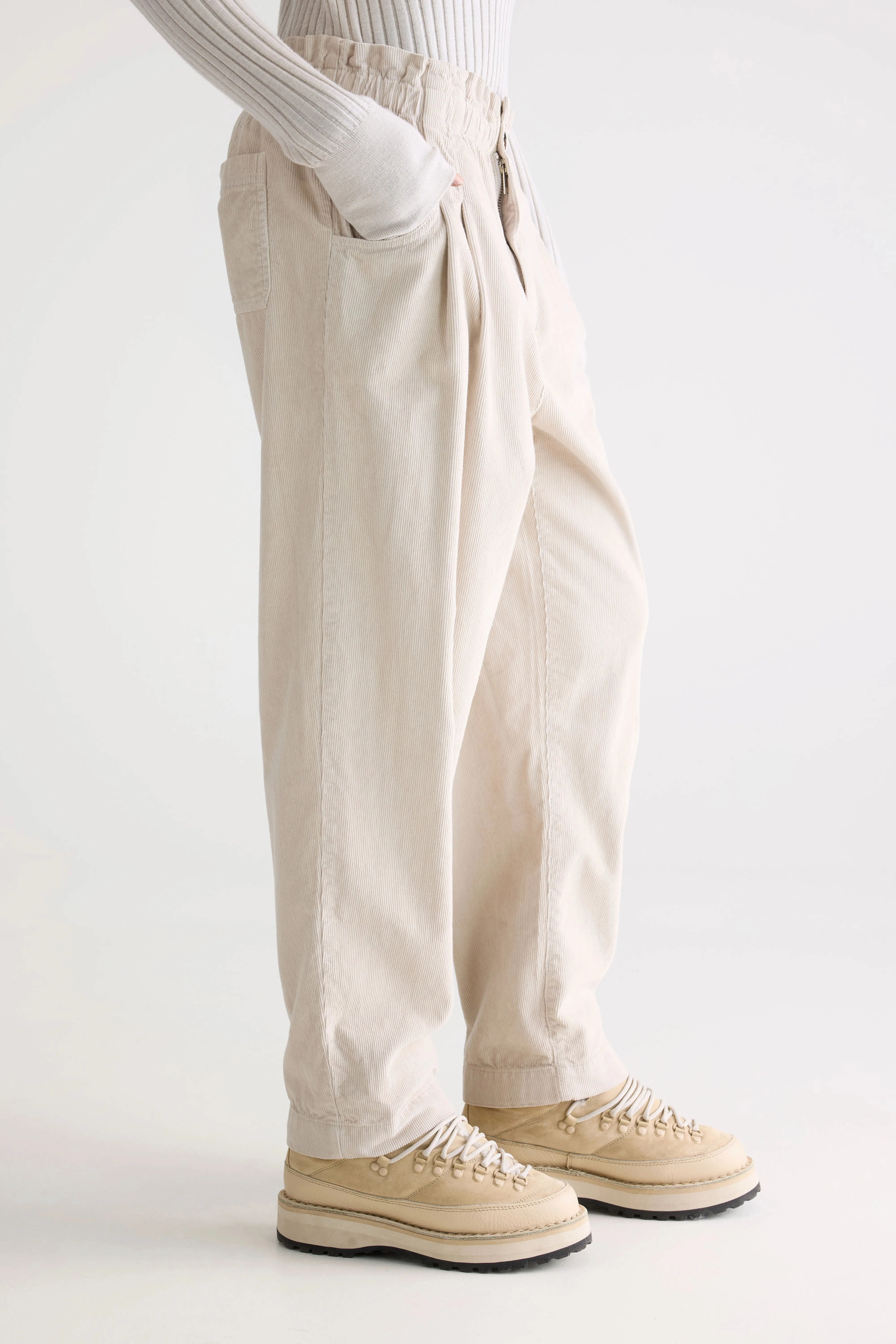 Zip Pocket Winona paperbag trousers (252 / W / STONE)