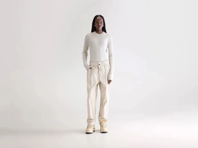 Winona paperbag trousers (252 / W / STONE) Slim Profile