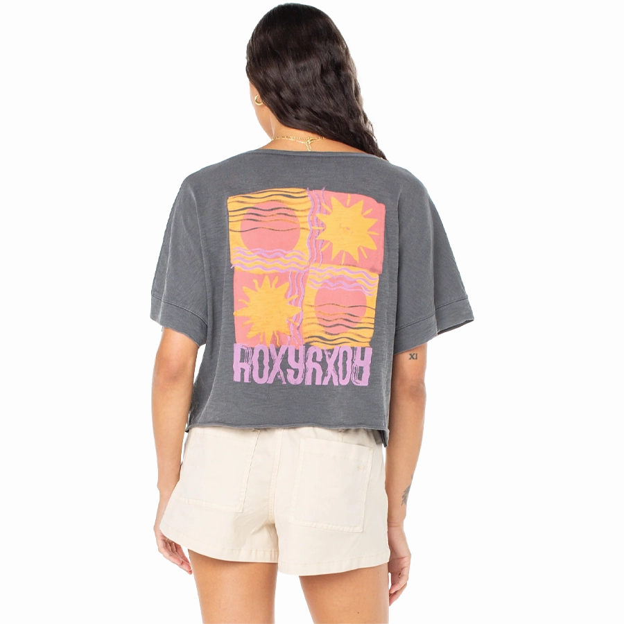 Women's Sun Stamps Tee Layering Essential Anti Pilling Fabric