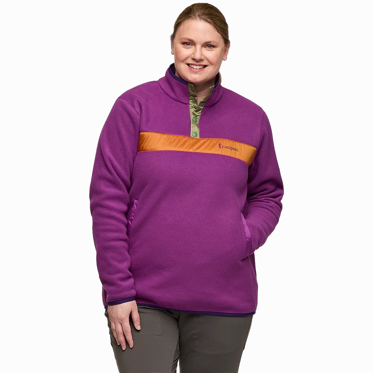 Multi Pocket Configuration Handmade Women's Teca Fleece Pullover