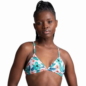 Taped Necklines Colorfast Fabric Women's Triangle Printed Top