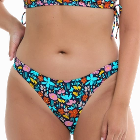 Women's Vivid Field Bikini Bottom Low Profile Zipper