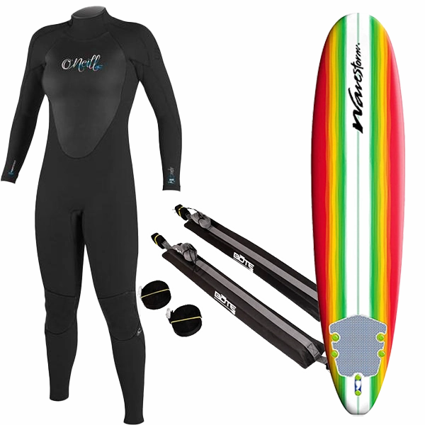 Women's Wetsuit, Surfboard, and Rack Package QuickDrying Lining Adaptive Temperature Control