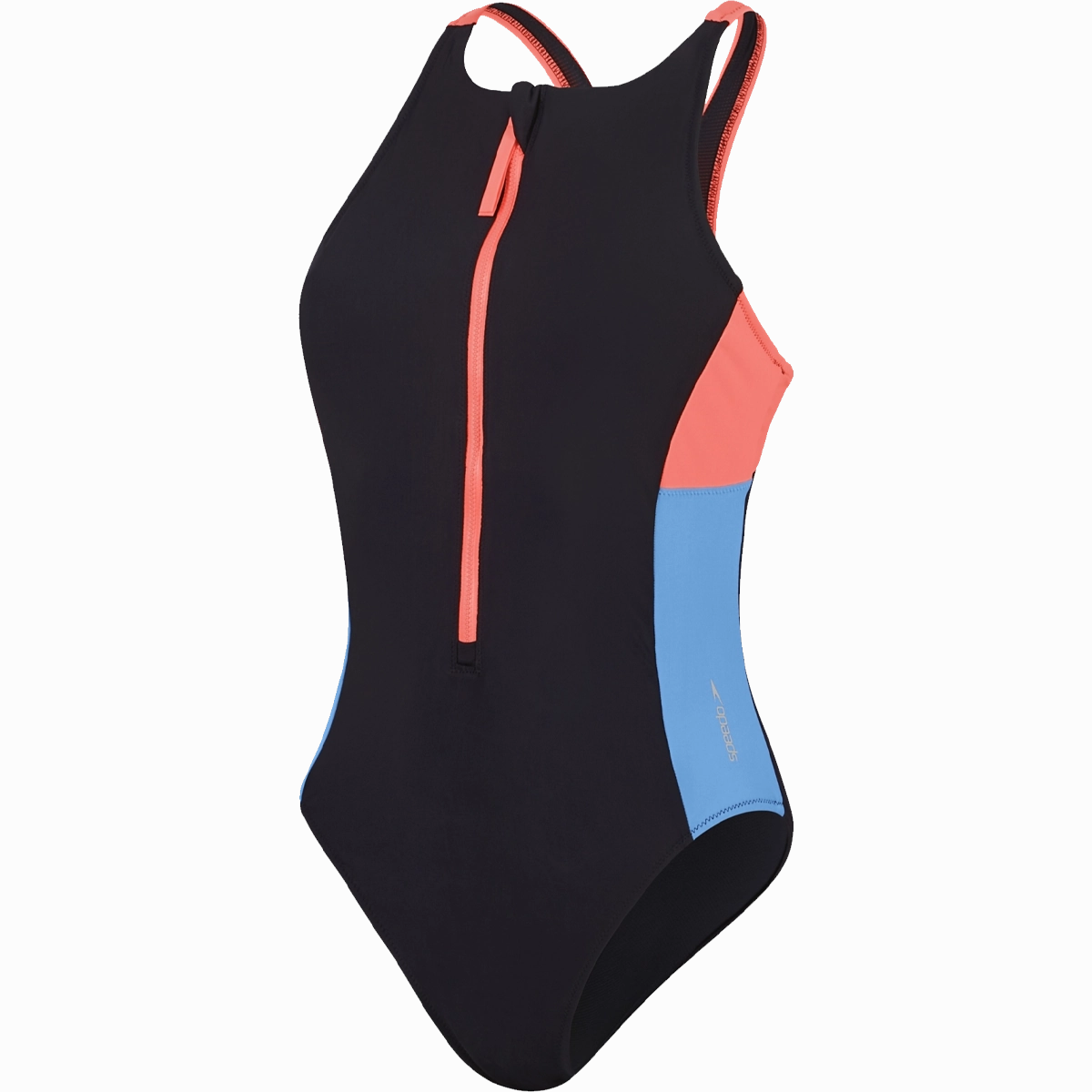 Embroidery-Pattern Women's Zip Colorblock One Piece