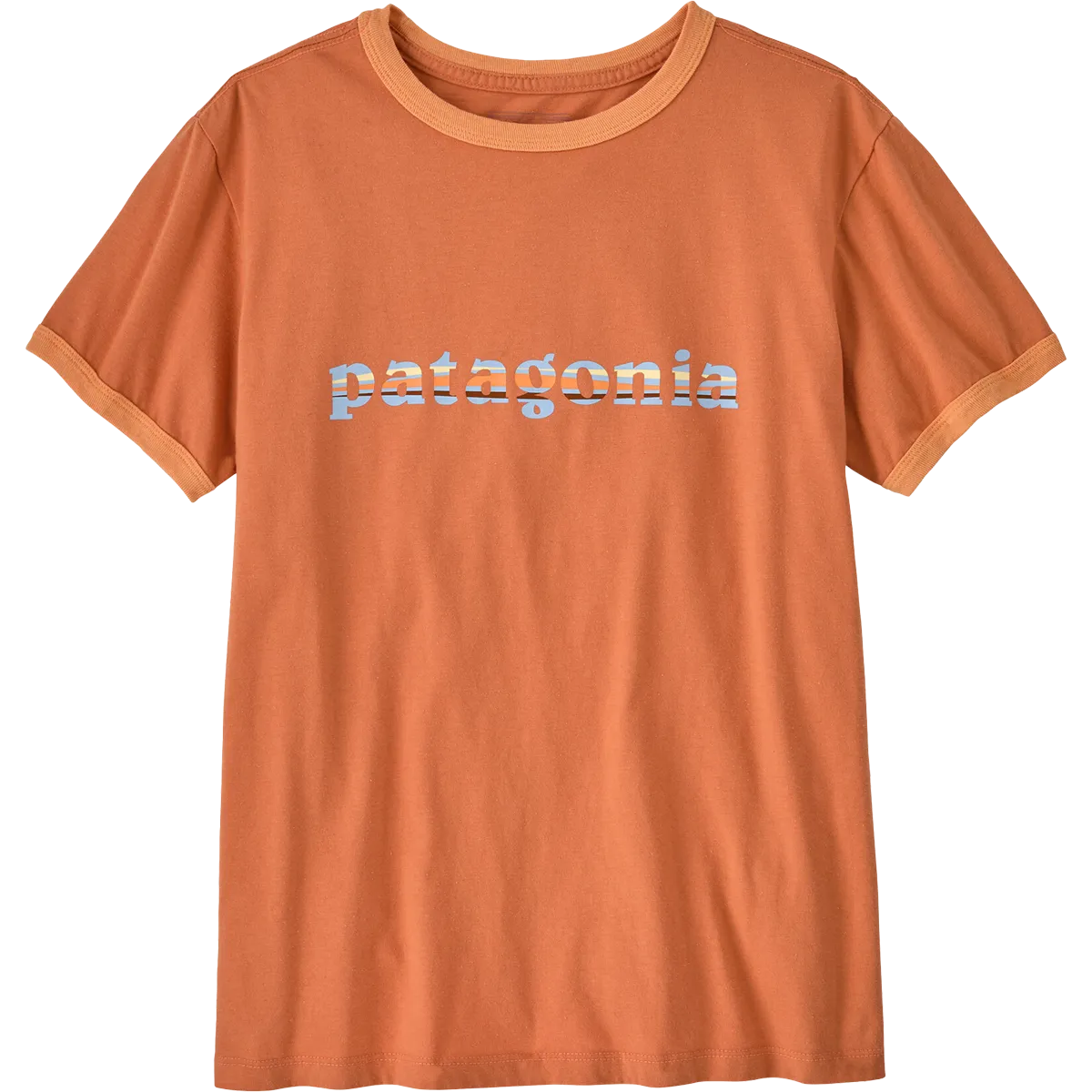 Soft Lining Women's '73 Text Logo Org Ringer Tee