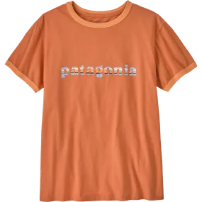 Women's '73 Text Logo Org Ringer Tee Vintage Wash Effect