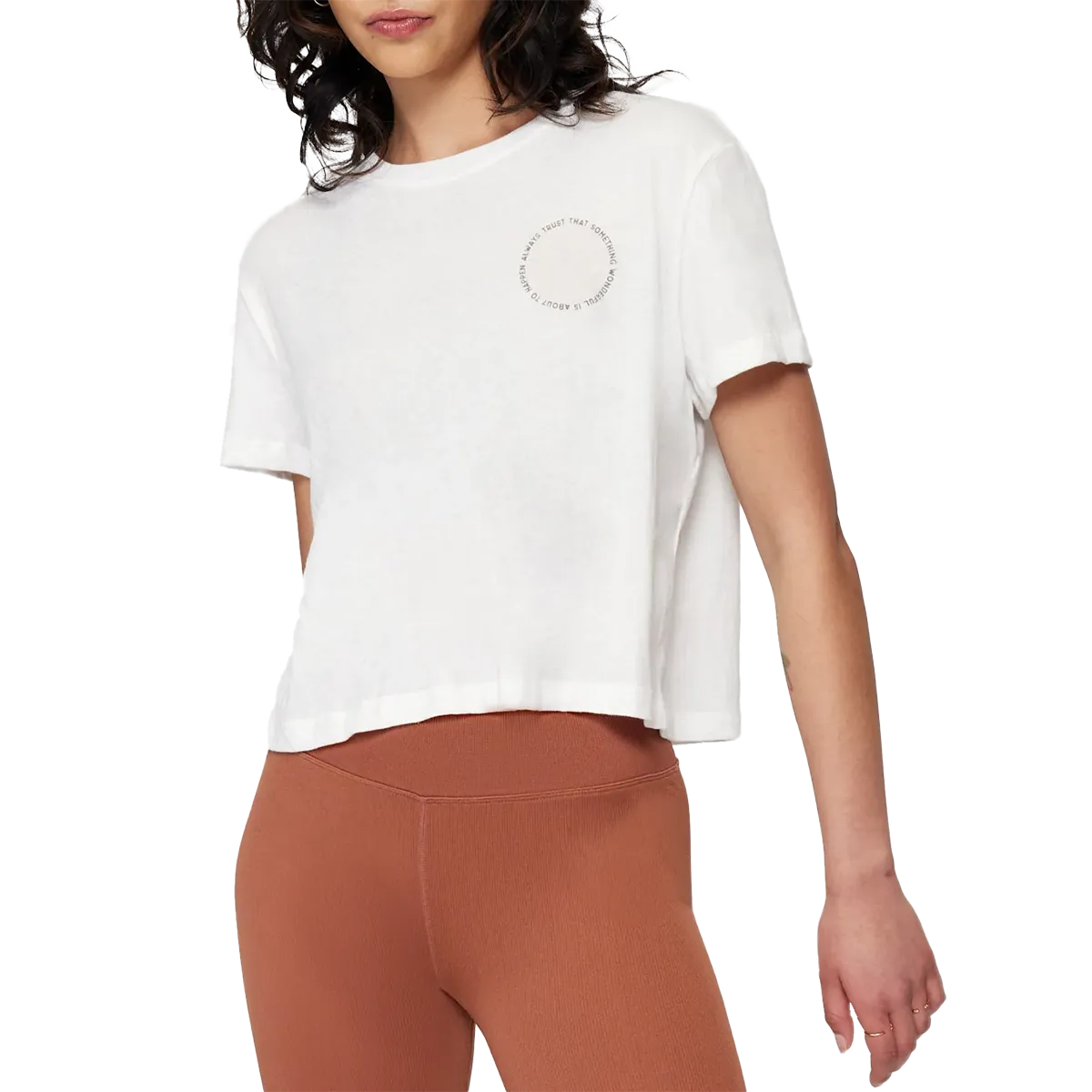 Active Flex Casual Comfort Design Women's Always Trust Crop Tee