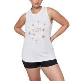 Women's Be The Light Movement Tank Short sleeved breeziness Smooth Neckline
