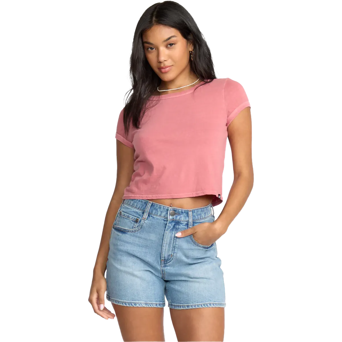 Women's Daily Tee Short Sleeve Knit Effortless Design