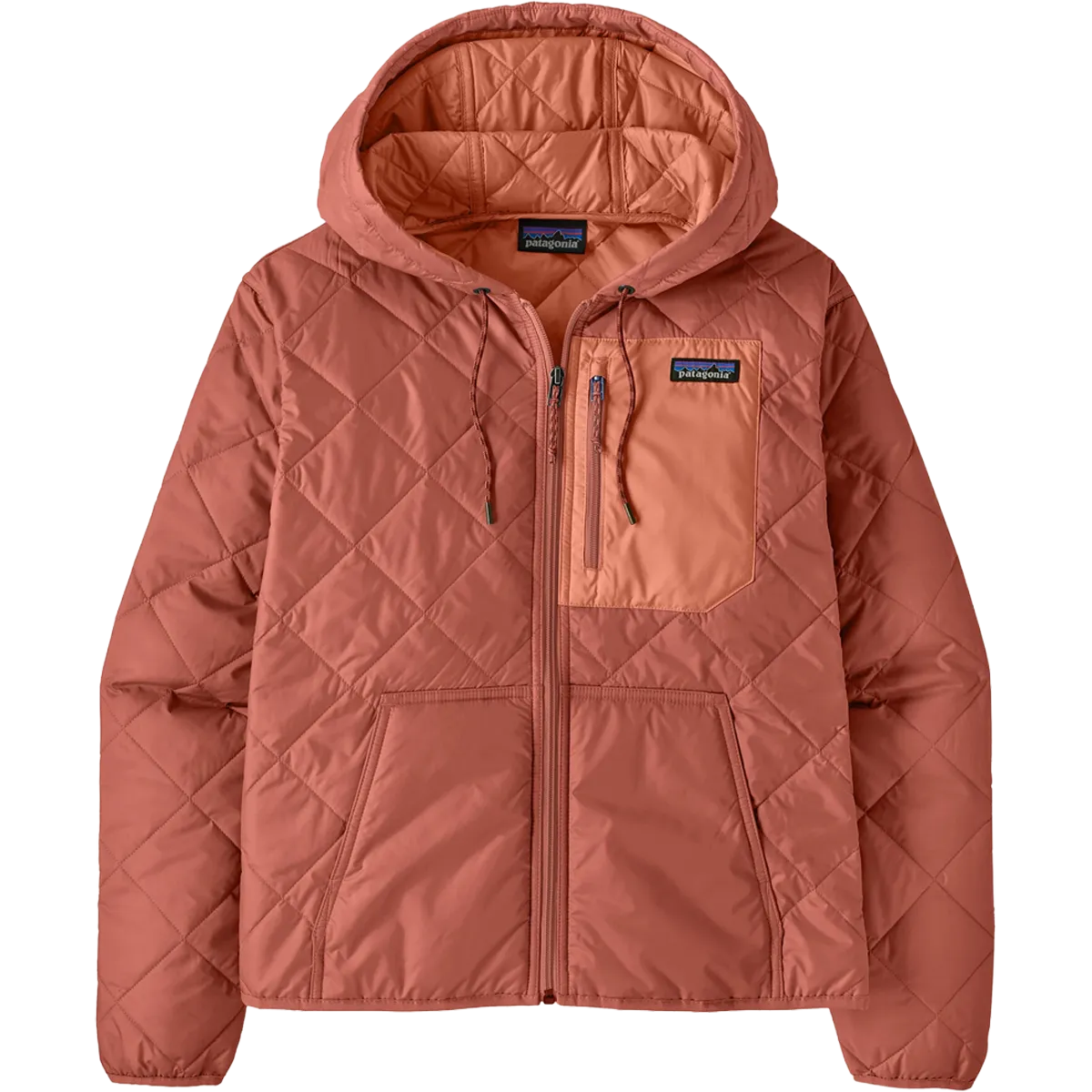 Women's Diamond Quilt Bomber Hoody Elastic