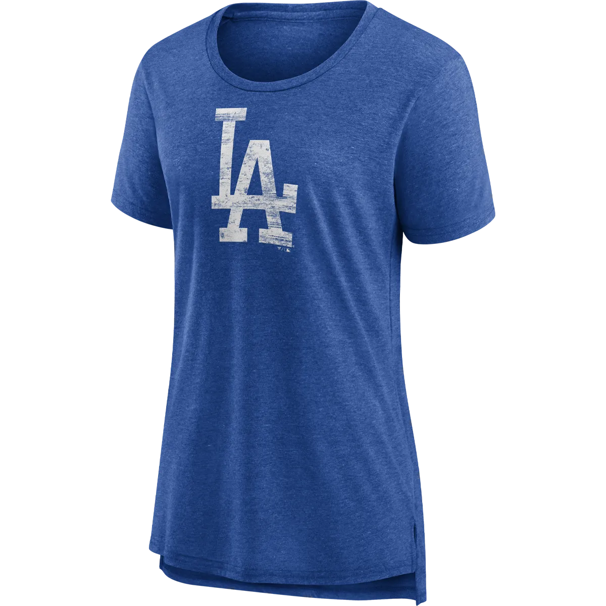 Slim Design Women's Dodgers Triblend Logo Short Sleeve