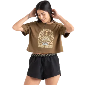 Wrinkle Resistant Material Women's Earth Mystic Boxy Crop