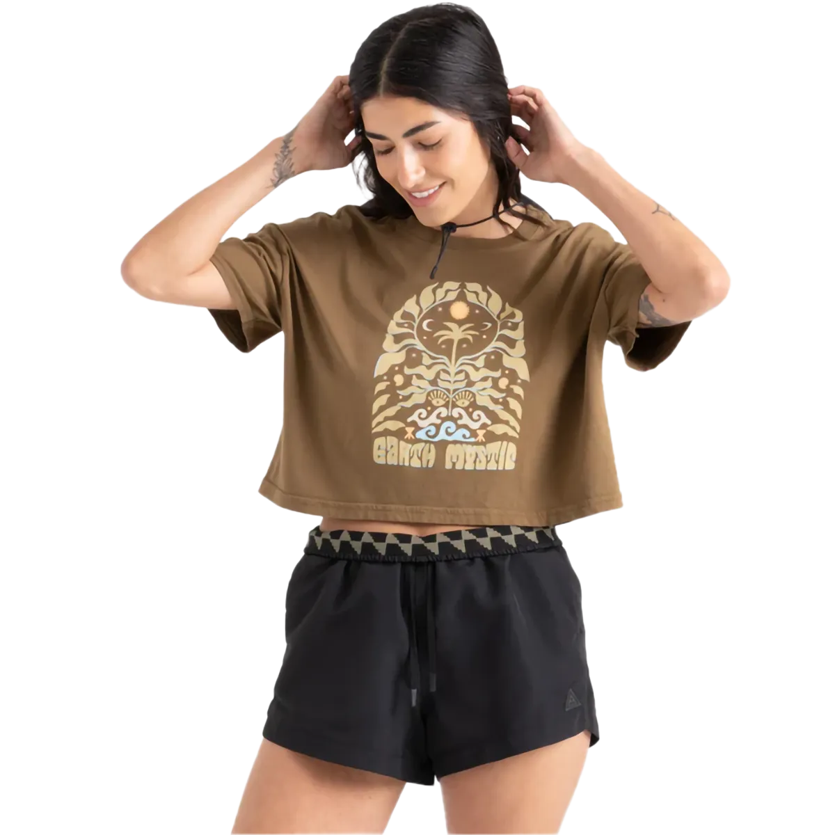 Urban Fashion Casual Must-Have Women's Earth Mystic Boxy Crop
