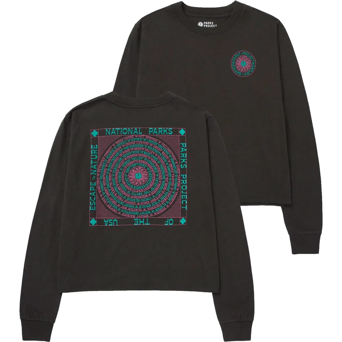 Cotton Blend Women's Escape to Nature Boxy Long Sleeve Tee