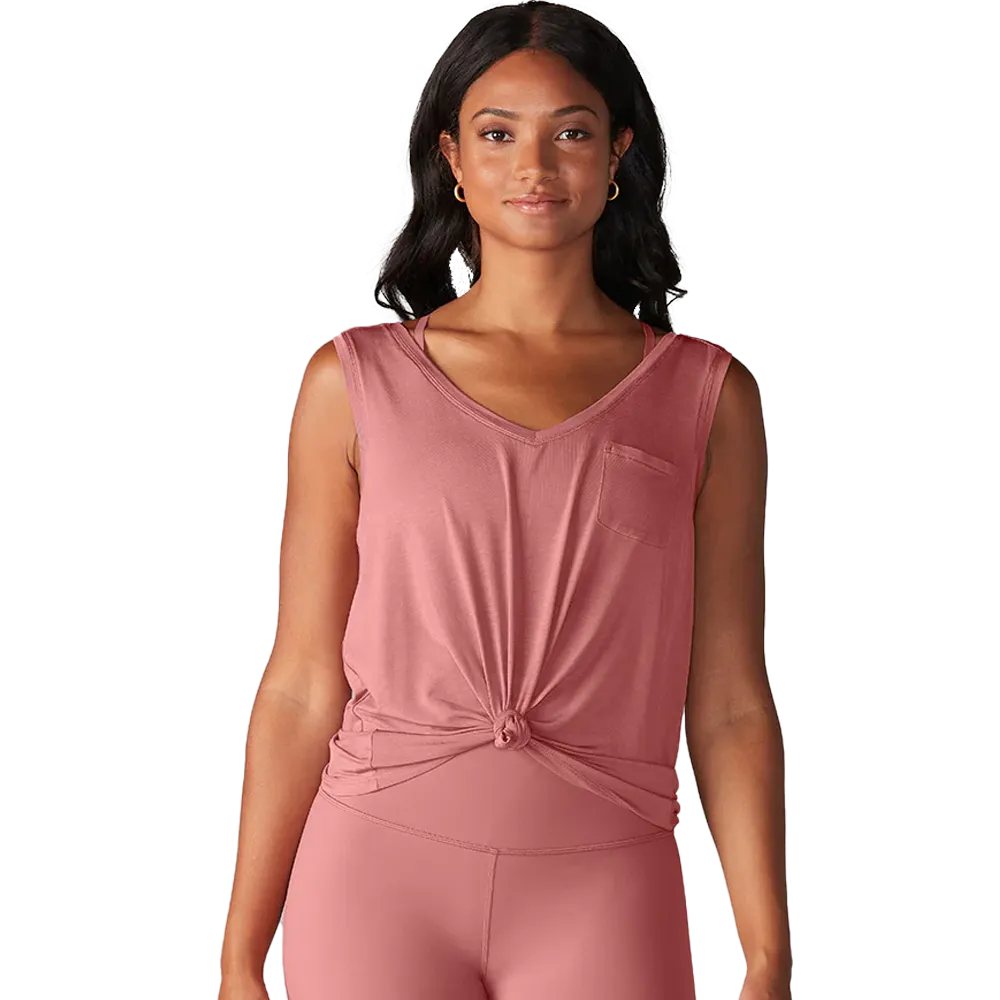 Street Style Trend Linen blend Women's Flowy Tank